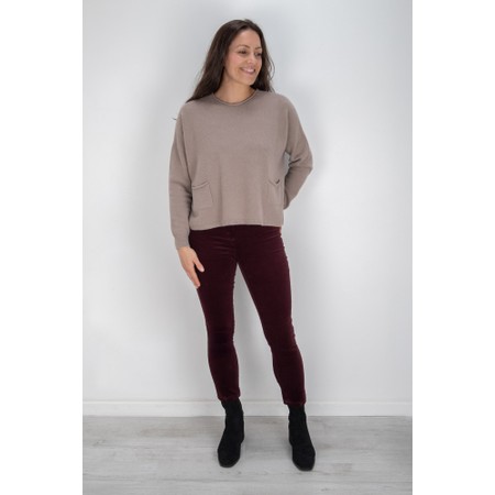 Robell Rose 09 Needlecord Slimfit Trousers - Purple