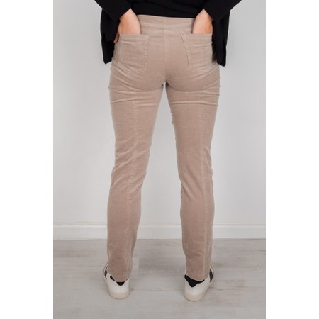 Robell Bella Beige Needlecord Full Length Trouser - Brown