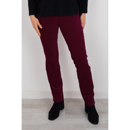Robell Marie Stretch Velvet Trouser - Purple