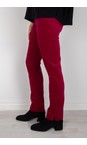 Robell Dark Red 47 Marie Dark Red Stretch Velvet Trouser  