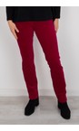 Robell Dark Red 47 Marie Dark Red Stretch Velvet Trouser  