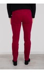 Robell Dark Red 47 Marie Dark Red Stretch Velvet Trouser  