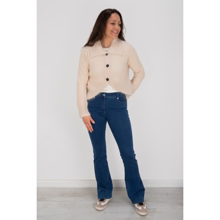 Robell Joella Denim Blue Stretch Flare Jean - Blue