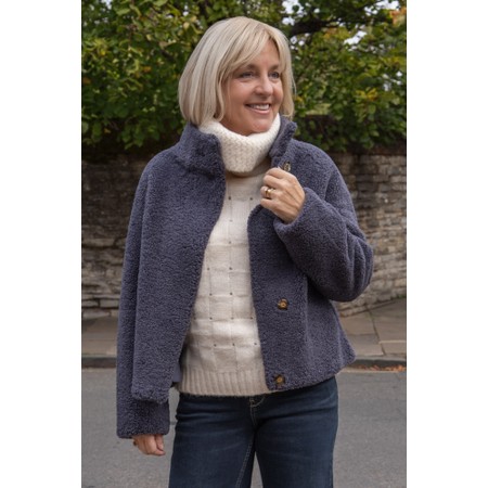 RINO AND PELLE Denu Night Grey High Collar Jacket - Grey