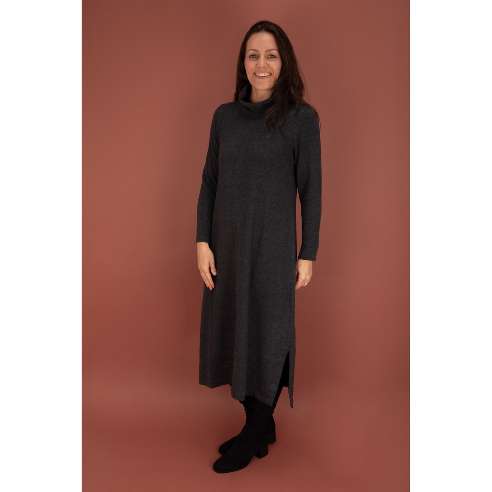 Mama B Tosca U Antracite Long Fleece Dress Antracite