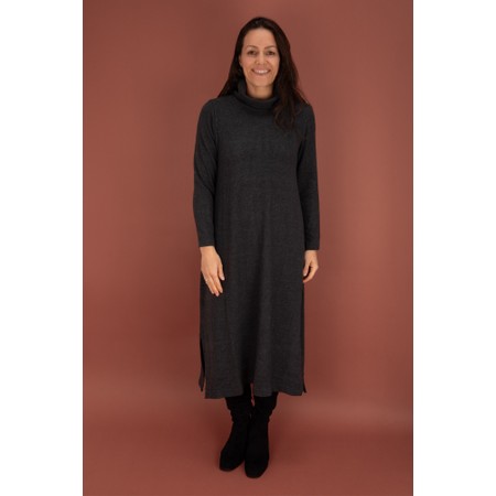 Mama B Tosca U Antracite Long Fleece Dress - Grey