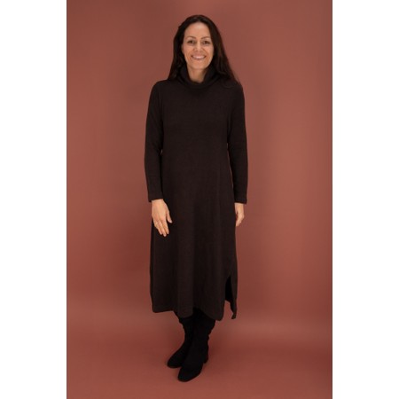 Mama B Tosca U Moro Long Fleece Dress - Brown