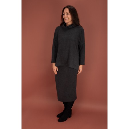 Mama B Lilla U Anthracite Plain Fleece Skirt - Grey