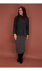 Mama B Riga Antracite Lilla R Stripe Fleece Skirt  