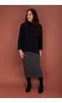 Mama B Riga Notte Lilla R Stripe Fleece Skirt  