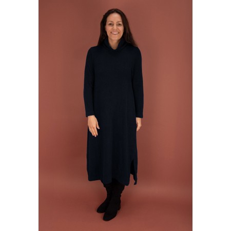 Mama B Tosca U Notte Long Fleece Dress - Blue