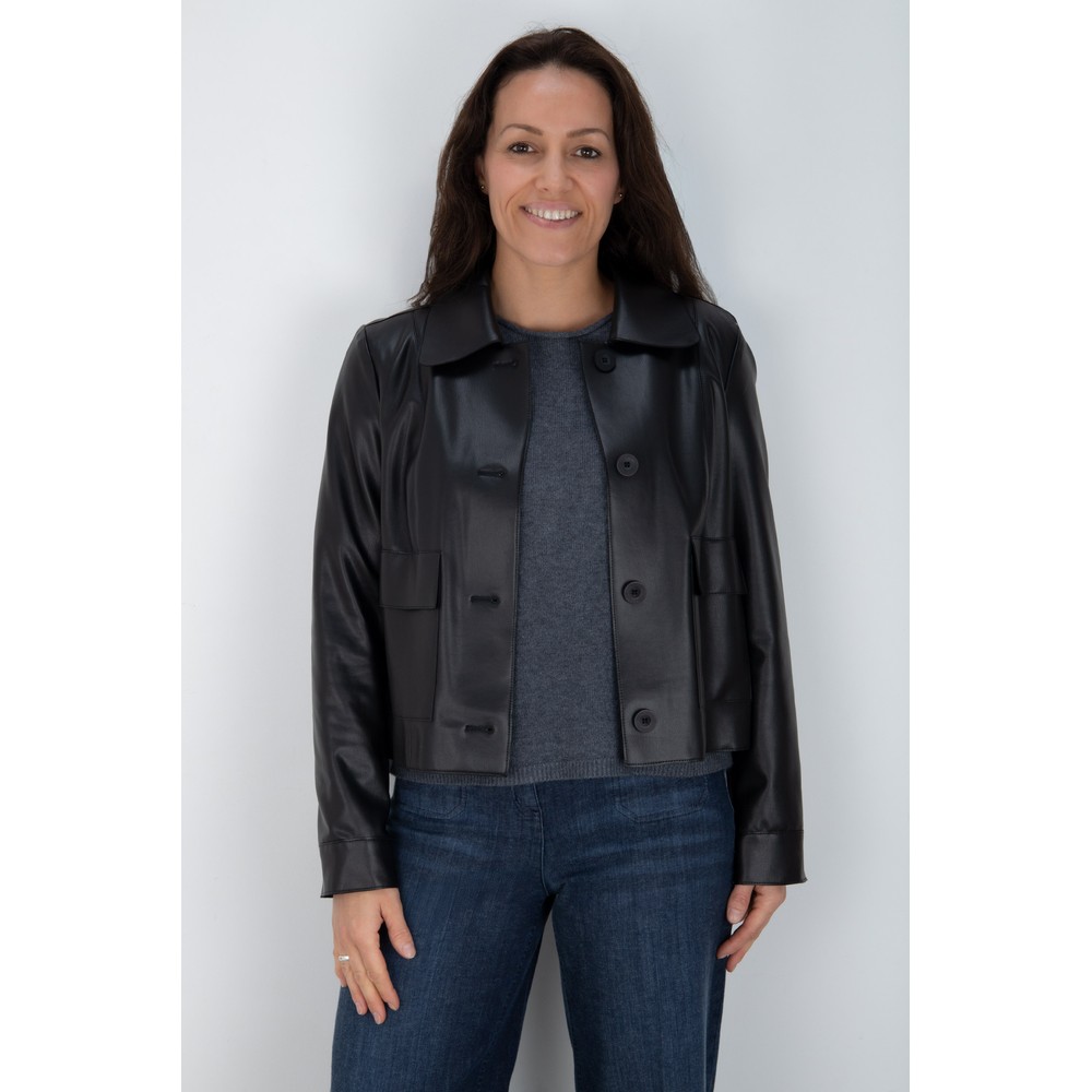 Robell Hilda Faux Leather Jacket Black 90