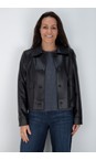 Robell Black 90 Hilda Faux Leather Jacket  