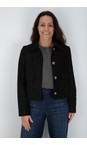 Robell Black 90 Hilda Black Stretch Suede Jacket  