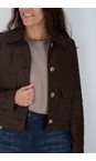 Robell Dark Brown 39 Hilda Dark Brown Stretch Suede Jacket  