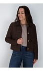 Robell Dark Brown 39 Hilda Dark Brown Stretch Suede Jacket  
