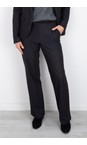 Robell Dark Grey 99 Britt Pinstripe Wide Leg Trouser  