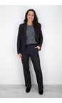 Robell Dark Grey 99 Britt Pinstripe Wide Leg Trouser  