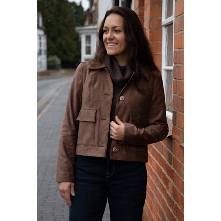 Robell Hilda Stretch Suede Jacket - Brown