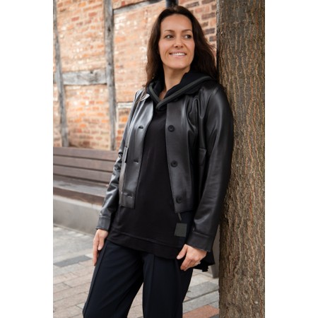 Robell Hilda Faux Leather Jacket - Black