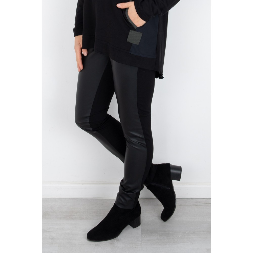 Naya Naya Black Leatherette Legging Black 