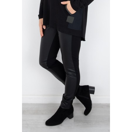 Naya Naya Black Leatherette Legging - Black