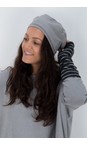 Mama B Riga Antracite Cotto R Riga Antracite Wide Stripe Gloves  