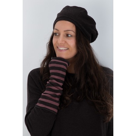 Mama B Cotto R Riga Moro Wide Stripe Gloves - Purple