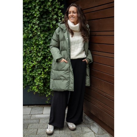 Masai Clothing MaThilde Four Clover Oversized Down Coat - Green