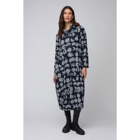 Sahara Textured Brushed Spot Bubble Dress - Blue