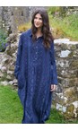 Sahara Denim Diamond Patchwork Print Dress  