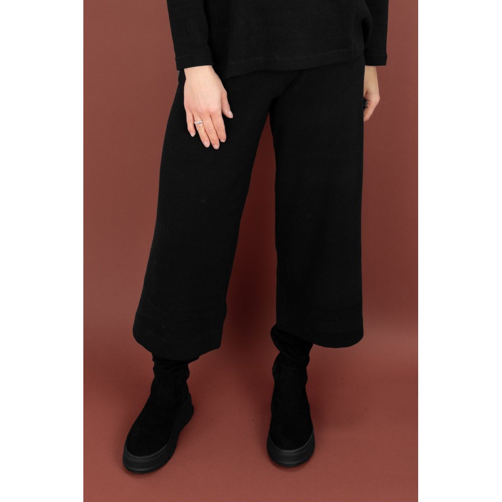 Mama B Giba Nero Plain Fleece Trouser Nero