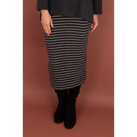 Mama B Lilla R Stripe Fleece Skirt - Grey