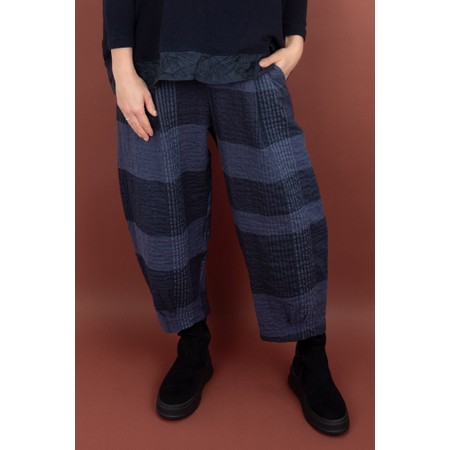 Mama B Bianco S Notte Check Trouser - Blue