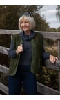 Amazing Woman Musch Olive  Teddy Borg Fleece Gilet  