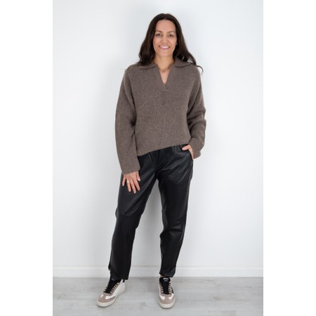 Mos Mosh Thora Aidy Polo Knit - Brown