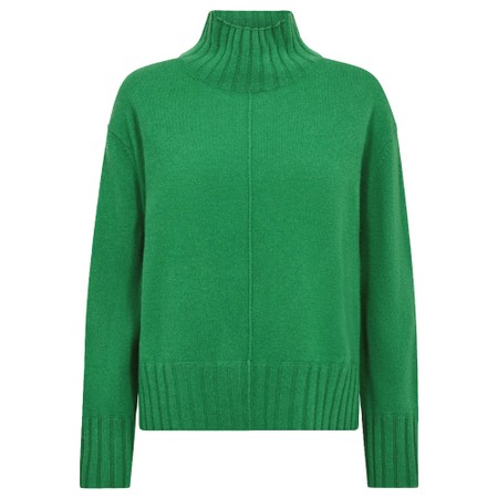 Mos Mosh Aima Cashmere Amazon Highneck Knit Top - Green