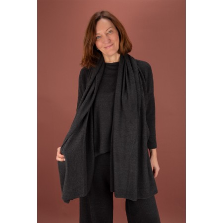 Mama B Segovia U Anthracite Plain Fleece Scarf - Grey