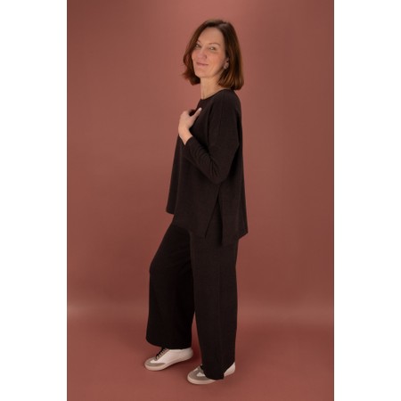 Mama B Gheppio Moro Plain Fleece Trouser - Brown