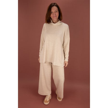 Mama B Zita U Lievito Fleece Side Split Jumper - Off-White