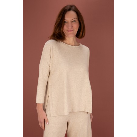 Mama B Emotiva Lievito Relaxed Fleece Jumper - Off-White