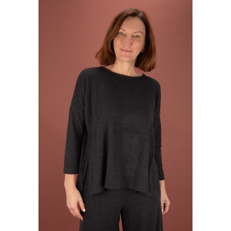 Mama B Emotiva Antracite Relaxed Fleece Jumper - Grey
