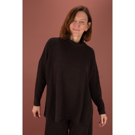 Mama B Zita U Moro Fleece Side Split Jumper - Brown