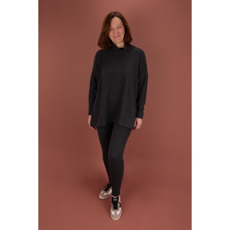 Mama B Plain Antracite Fleece Legging - Grey