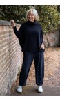 Amazing Woman Navy Gina Navy Jersey Bubble Trouser  