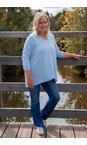 Amazing Woman Crystal Blue Mika X Crystal Blue Fine Knit Oversized Jumper  