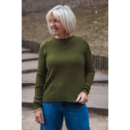 Amazing Woman Prue Musch Olive X Semi Fitted Round Jumper - Green