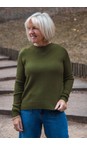 Amazing Woman Musch Olive X Prue Musch Olive X Semi Fitted Round Jumper  