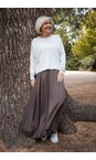 Amazing Woman Dark Chocolate Simmy Dark Chocolate Plain Slip Skirt  
