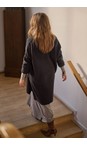 Henriette Steffensen Chokolate V-Neck Fleece Chokolate Tunic With Peace Necklace  